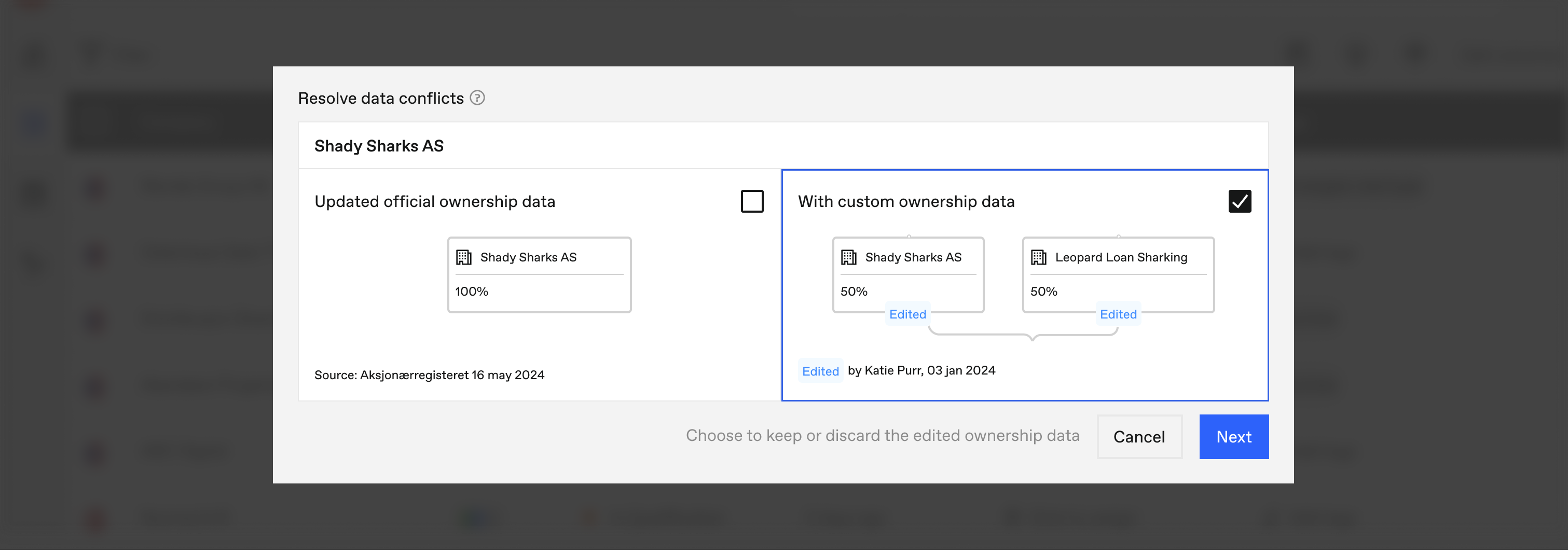 Data conflicts