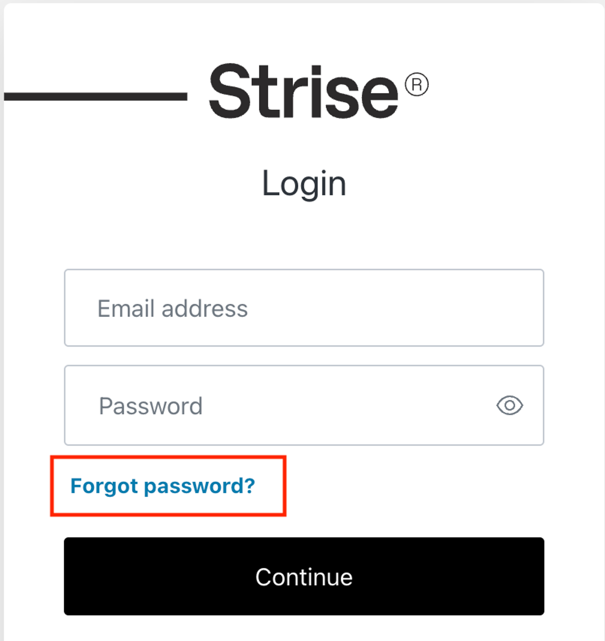 Password reset