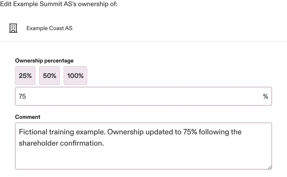 Ownership comment