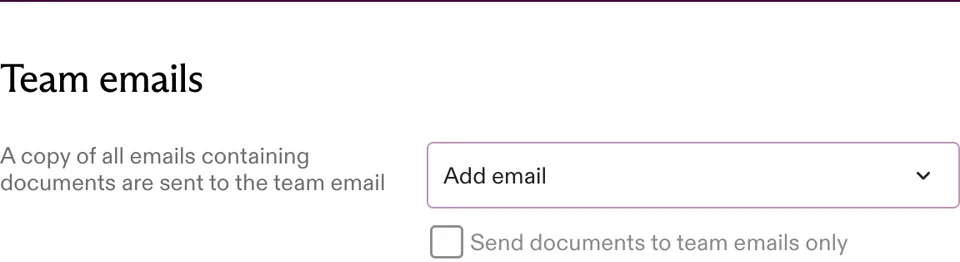 Team email