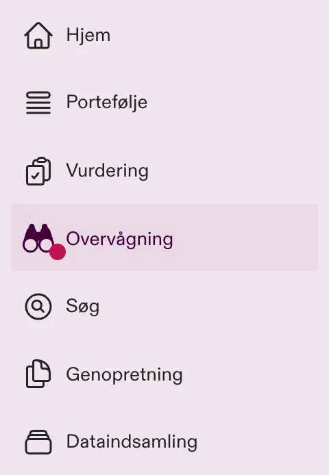 Navigation til Overvågning